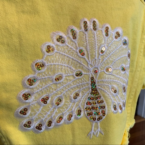 Show Your Feathers - Peacock Denim Jacket - Picture 5 of 7